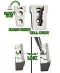 Universal Wall Mount Bracket System with Safety Lock Bolt, Object Mount, and Lock Mechanism Detail