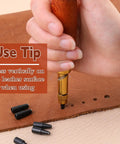 Premium Adjustable Leather Hole Punch Tool With Five Brass Drill Bits From 1.5MM To 4.0MM use tip for leather crafting