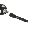 Three Inch, Five Inch, And Ten Inch Impact Extension Bar Set For Impact Drivers next to cordless impact wrench, laser-etched extensions.