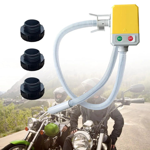 Heavy Duty Automatic Shutoff Fuel Transfer Pump With Flexible Long Hose For Cars Motorcycles Boats And Power Equipment Auto Stop Safety Sensor No Tool Install Easy For Gasoline Diesel