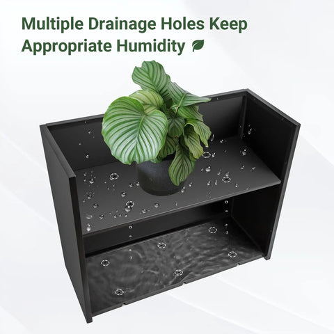Sturdy 36 Inch Metal Planter Box With Drainage Holes And Rust Proof Coating For Indoor Outdoor Use Large Rectangular Window Box With Plant