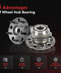 Rear Wheel Bearing And Hub Assembly For 2012 2016 Honda CR V AWD And 2013 2015 Acura RDX AWD 5 Lug With ABS 2 Piece Set on display