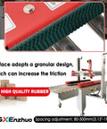 Close-up of Heavy Duty Full Automatic Double Flap Case Sealer Machine surface with granular rubber design for enhanced friction.