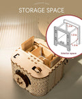 3D Wooden Puzzle Kit For Adults And Teens 14 Plus, DIY Treasure Box Brainteaser, Mechanical Engineering Model Building Toy, Eco Friendly Laser Cut Plywood Craft Kit, Educational Gift For Curious Minds, open wooden storage box