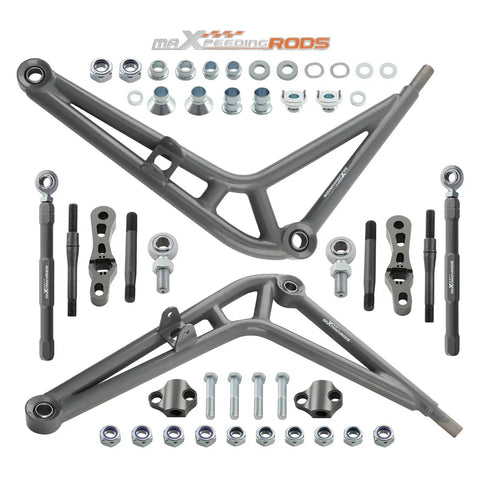 Drift Ready Front Steering Adjustable Lower Control Arm Kit For BMW E46 1998 2006 with forged components and hardware