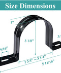 Tough As Nails Adjustable Dust Collection Hose Hangers And Pipe Wall Mounts size dimensions showing heavy duty black metal bracket measurements.