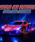 Spider Themed Remote Control Car With Dope Multicolor Flashing Lights Drift RC Toy For Kids Ages 3 Through 12 on dark city background