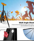 Overhead Camera Tripod With Ball Head And Flexible Center Column Tall 90 Inch Metal DSLR Video Stand showing multi-angle shooting