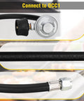 Grill Hose and Regulator Kit with Easy Install for Genesis Spirit Summit Front Control Grills showing QCC1 connection