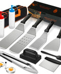 14 Piece Griddle Accessories Kit For Flat Top Grills A Complete Outdoor BBQ Set With spatulas, tongs, and storage bag