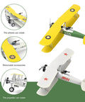 O2U-4 Corsair Biplane Model Kit 1:48 Scale For Adult Collectors, WWII Carrier-Based Aircraft Replica display with yellow biplane