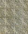 Crowning Glory Stamped Metal Lay In Tin Ceiling Tile Gold Nugget 24x24 Pack Of 12 For Backsplash Ceiling Or Wall Real Steel With Powder Coated Finish Recycled USA Made