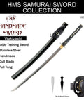 Unsharpened Stainless Steel Wakizashi Iaito For Iaido Training 21 Inch Practice Sword With black scabbard and details