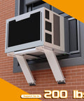 Drillless Window Air Conditioner Bracket for Easy Mounting, heavy-duty steel, rust resistant, supporting AC unit on brick wall