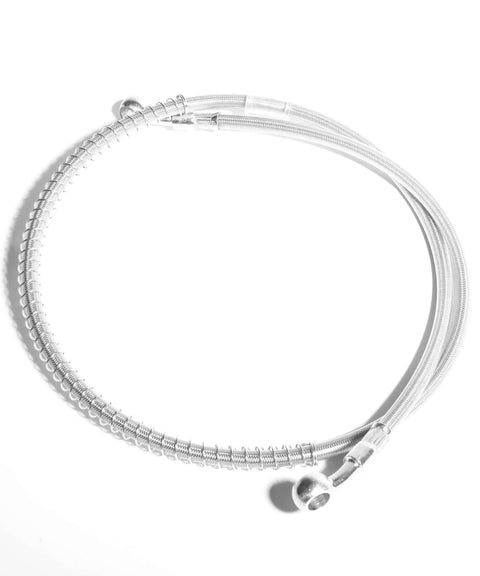 39.37 Inch Long Motorcycle Hydraulic Brake Line With Stainless Steel Braided Hose 10mm ID in coiled view