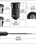2 Wire Ignition Key Switch Lock For Electric Scooters Golf Carts And Motorcycles Zinc Alloy Cylinder Easy Install Durable Heavy Duty Starter Switch Parts 1 Pack, 320mm wire
