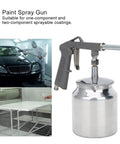 No Sweat Pneumatic Spray Gun Heavy Duty Die Cast Aluminum Cup designed for automotive rust protection and rubber undercoating jobs.