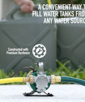 Compact 115 Volt Water Transfer Pump Moves 330 Gallons Per Hour Portable Electric Pump With 6 Foot Hose Kit On Grass