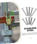 10 Pack Stainless Steel Clevis Pins M3x16 M3x20 Flat Head Single Hole Clamps For Scaffolding And Machinery Heavy Duty Rigging Hardware No Sweat Setup Tough As Nails Industrial Build mounted on scaffolding with gold clamp.
