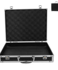 Slick Aluminum Alloy Toolbox Briefcase With Heavy Duty Hard Shell Design For Hand Tools Camera Gear And Tech Essentials Portable Equipment Rig For Pros On The Go, open view showing interior.