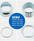 Axle Lock Nut Kit For Honda ATV Models OEM Replacement Nut Clip Bolts Set with OEM numbers displayed