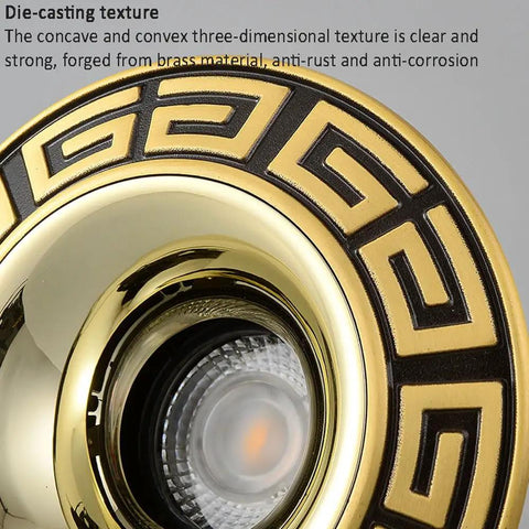 Die-cast texture of Built Tough 4.3 Inch Adjustable Eyeball Led Recessed Downlight Featuring Solid Brass Housing.