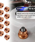 10 Pieces M8x1.25 Exhaust Manifold Gasket Nut for automotive manifolds, high temp resistance, effective sealing displayed on flange