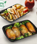 50 Pack Meal Prep Containers 26 Ounce Microwavable Reusable Food Storage With Lids For Meal Prepping Grab And Go Lunches with food