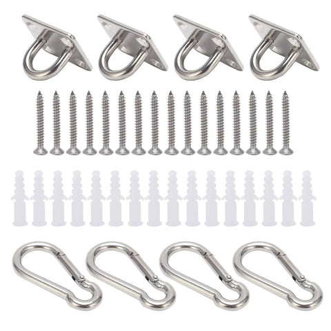 Stainless Steel Hook Hanging Kit Heavy Duty Suspension Hardware For Ceiling Yoga Swing Hammock Mount Rust Resistant And Durable