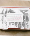 135 Piece Woodruff Key And Keyway Assortment Kit with various semicircular keys in a transparent case