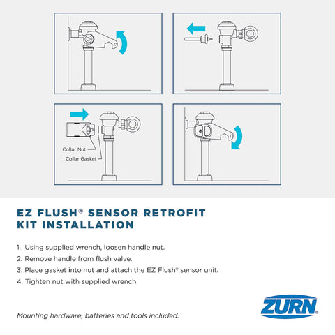 Exposed Diaphragm Sensor Water Closet Flush Valve With 1.28 Gpf, Battery Powered Touchless Flush, Hygienic Sensor, Dual Seal Diaphragm With Clog Resistant Bypass, True Mechanical Manual Override Button Chrome Plated Cover installation diagram