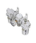 Dual Air System One Half Inch NPT Pneumatic Filter Regulator Lubricator with poly bowl and PSI gauge
