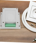 55A Compact ABS Electrical Distribution Enclosure For Control Panels Weatherproof Box shown with wiring hardware