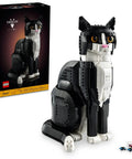 Dope Tuxedo Cat Building Set And Adult Craft Kit For Killer Home Decor Super Slick Display Figure Go To Weekend Brick Build Sick Vibes For Any Dedicated Feline Fan Cozy Living Room Desk Shelf - 1710-piece construction kit with jointed limbs.