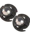 Bobbin Case For Sewing Machines Two Pack Replacement With Durable Plastic And Metal Construction Easy Install DIY And Home Use Replacement Part For Smooth Thread And Tidy Spools, two black bobbin cases