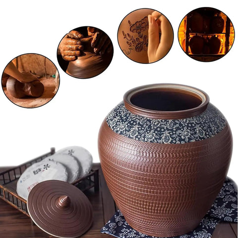 Level Up Your Pantry Setup With This Handmade Ceramic Food Storage Jar Featuring An Airtight Lid To Keep Flour Sugar Coffee Beans And Candy Fresh As New While Dropping Some Serious Cozy Vibe On Your Kitchen Counter.