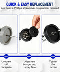 3 Pack Pre-Rinse Spray Valve Repair Kit for Most 1.42 GPM Commercial Sink Faucet Dish Sprayer Touch On Kitchen Sink Faucets Spray Face Bumper and Screw Repair Part, Black. Installation steps with tools.