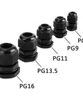 Plastic Waterproof Adjustable Cable Glands And Joints Set For PG7 PG9 PG11 PG13.5 And PG16 With 3.5 To 13mm Cable Range