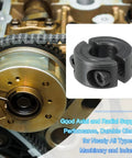 Tough As Nails Heavy Duty Bore 8 mm Double Split Shaft Collar With 18 mm Outer Diameter And 9 mm Thickness Carbon Steel Locking Collar Clamp Set Screw And Hex Wrench Pack Of Four For Machine Tools And Automotive Applications image showing collar next to machinery