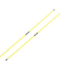 Two 48 Inch Golf Alignment Sticks Swing Trainer Yellow Set Of 2 on white background