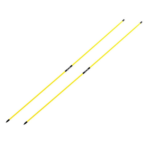 Two 48 Inch Golf Alignment Sticks Swing Trainer Yellow Set Of 2 on white background