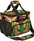 Colorful insulated picnic backpack lunch box with cactus design for women and men, durable straps and easy access pockets