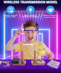 STEM Science Kits For Kids Ages 8 To 13, Five-Pack 3D Wooden Puzzle Builds, DIY Educational Building Toys For Boys And Girls, Fun Engaging Projects And Hands-On Learning, Brain-Boosting, Perfect Birthday Gift Idea, boy with wireless science model kit