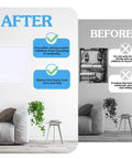 Before and after comparison of Heavy Duty 12x12 White Drywall Access Panel With Key Lock in home decor.