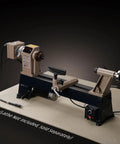 Heavy Duty 1/8 Inch Flexible Shaft Grinding Attachment For Wood Lathes on a workshop table, showcasing sturdy design and mounting options.