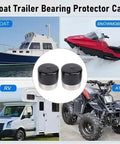 4 Pack Stainless Steel Boat Trailer Bearing Protector Caps With Dust Cover Dual Side Shielding 1.98 Inch Diameter Enhanced Guard