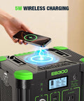 Portable Power Station 330W Peak 600W Solar Generator 288Wh With 60W USB C PD, 5W Wireless Charging in action