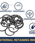 20 Pcs Internal Retaining Rings Set For Automotive Grooved Shafts, 40mm Inner Diameter And 43.5mm Outer Ring, 65Mn Steel C Clip Snap Ring Circlip