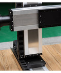 Rock Solid Gantry Type Ball Screw Xy Linear Motion Stage Rig For Cnc Machining Heavy Duty aluminum and stainless steel detail close-up.