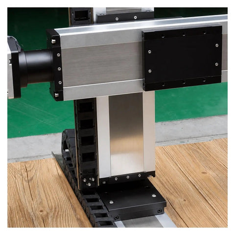 Rock Solid Gantry Type Ball Screw Xy Linear Motion Stage Rig For Cnc Machining Heavy Duty aluminum and stainless steel detail close-up.